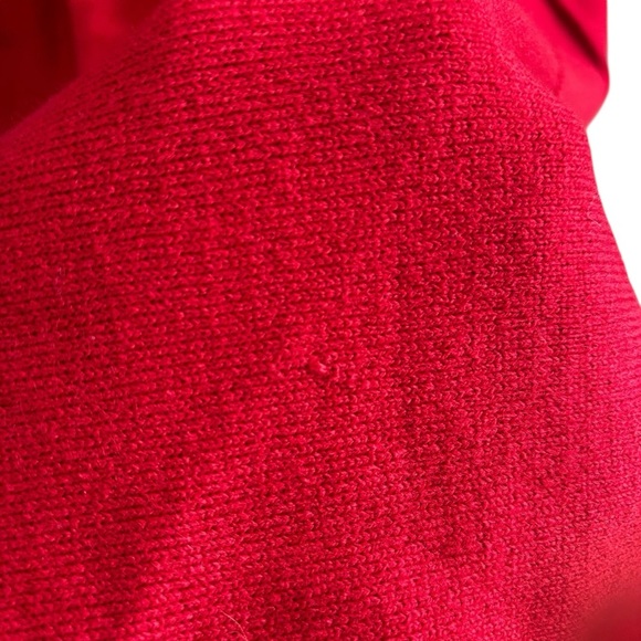 Dress Barn Sweater Dress 1X Red Pullover Long Sleeve Midi Holiday Party Festive - Picture 8 of 16